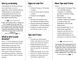 Worry and Anxiety Tips